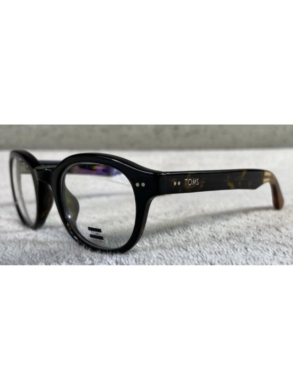 TOMS Eyewear BENFORD Dark Brown Tortoise Round Eyeglasses Frames 47-23-143